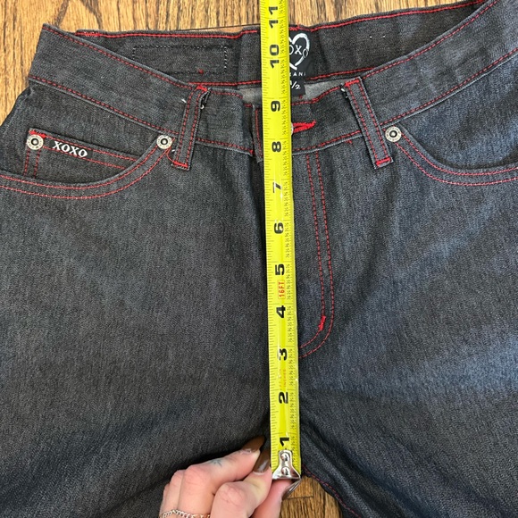 XOXO Dark Wash Matching Set with Red Stitching - Picture 5 of 9